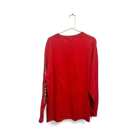 VTG Tampa Bay Buccaneers Red T Shirt Mens XL Lee Made In USA Long Sleeve Logo - Picture 3 of 5